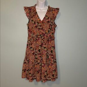 J Crew Factory Outlet multicolored print romper, Size 4